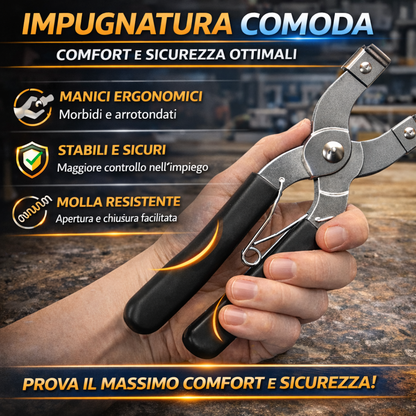 Pinze professionali per fasce elastiche del pistone