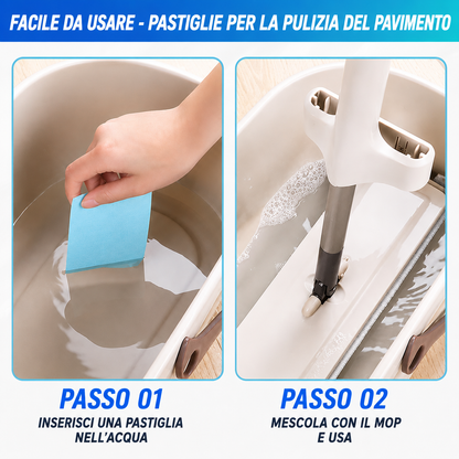 Foglietti detergenti per pavimenti
