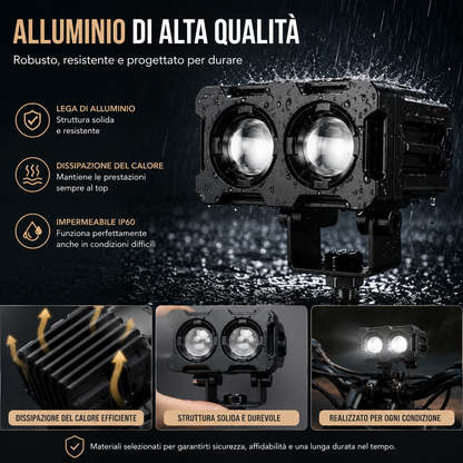 Faro LED con Lente per Moto