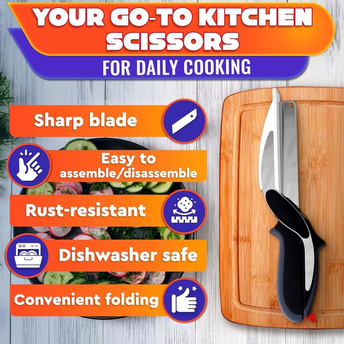 Forbici Da Cucina 2 in 1 Per Alimenti✂️