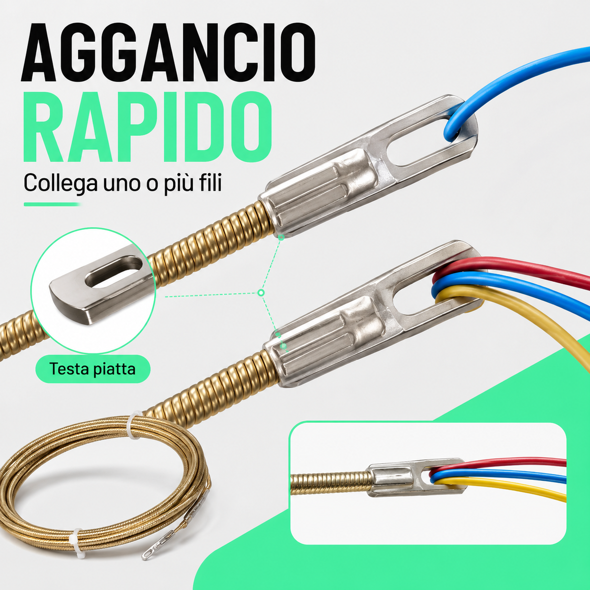 Strumento per la Filettatura dei Fili Elettrici 10 m