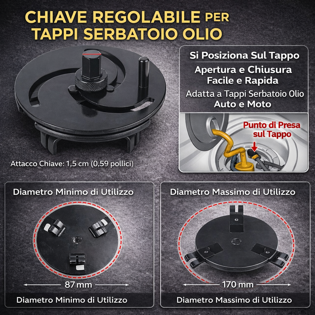 🔥Chiave per tappo del serbatoio carburante dell'auto