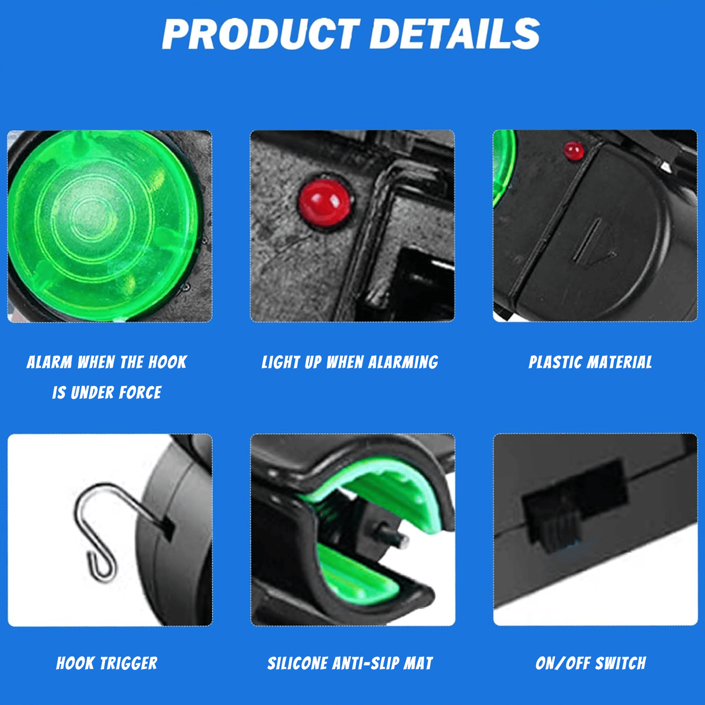 Allarme di abboccata da pesca con luce LED