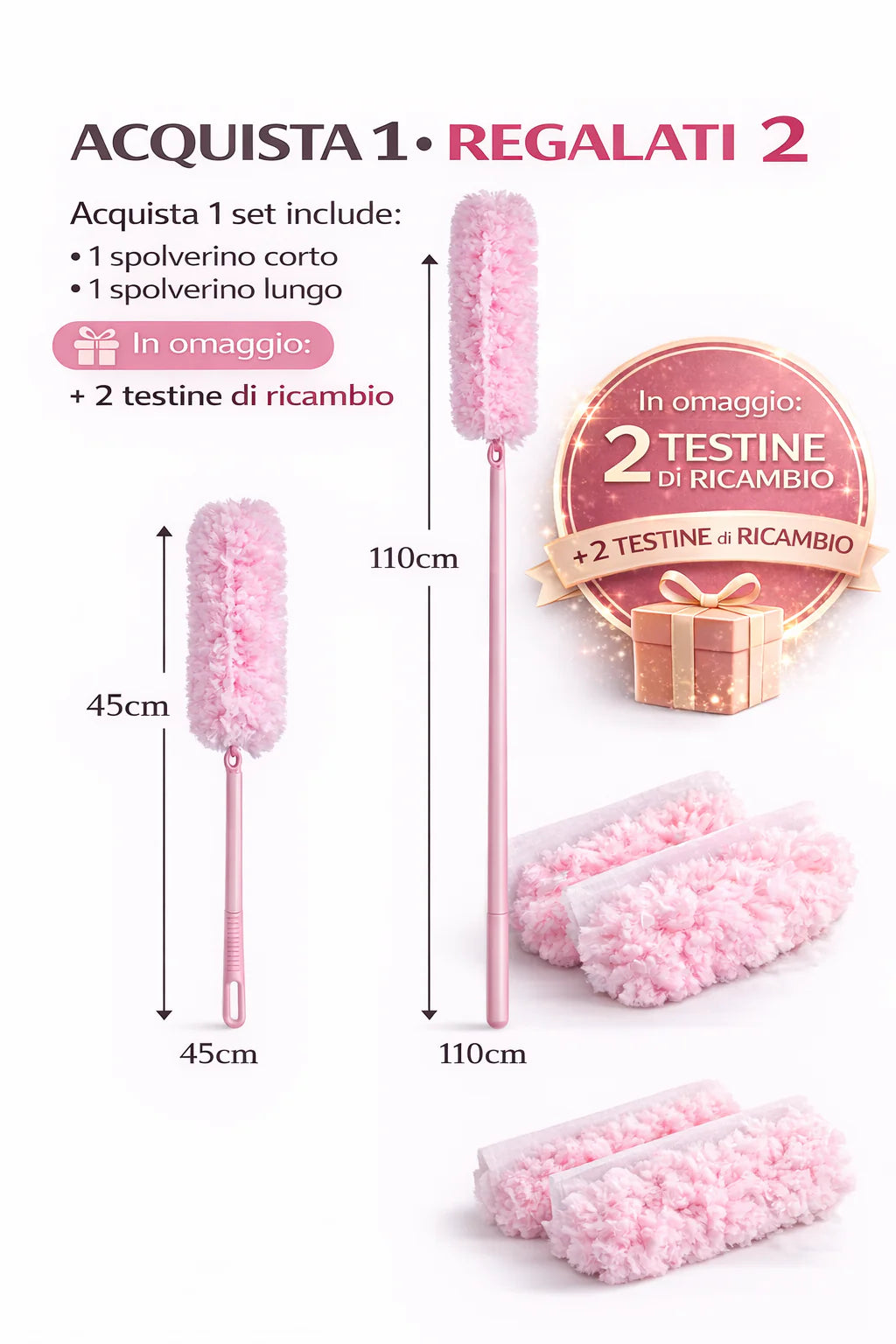 Spolverino elettrostatico pieghevole
