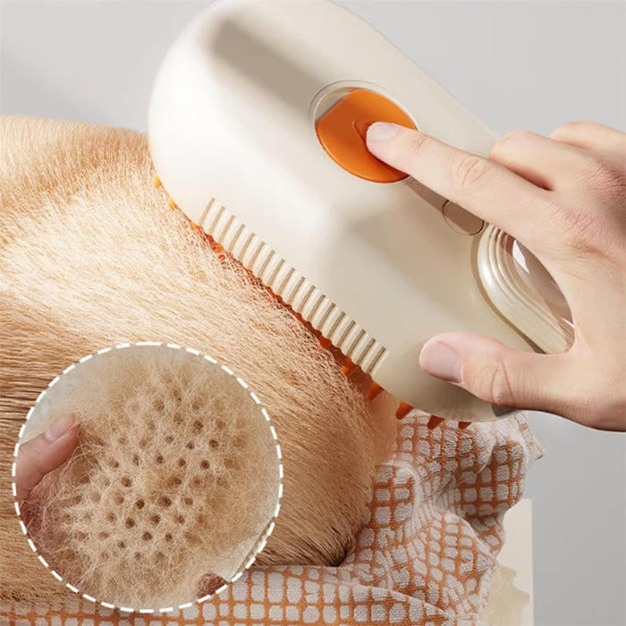 Spazzola a vapore per animali domestici 3 in 1