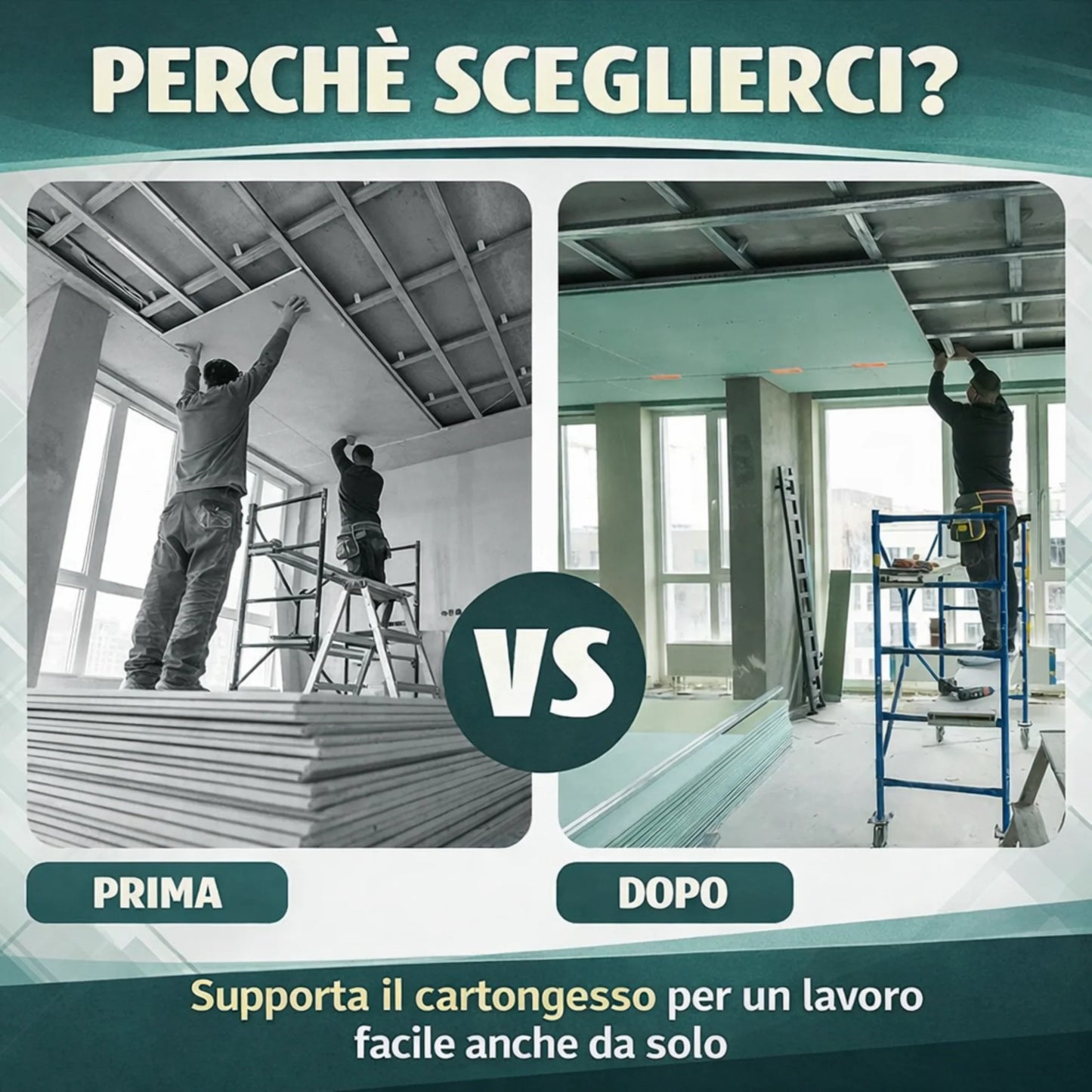 Strumento di montaggio per cartongesso - Montaggio in pochi secondi