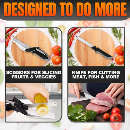 Forbici Da Cucina 2 in 1 Per Alimenti✂️