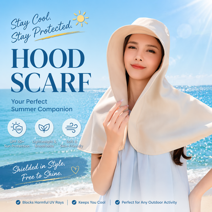 Cappello Da Donna Con Scialle Grande Per la Protezione Solare