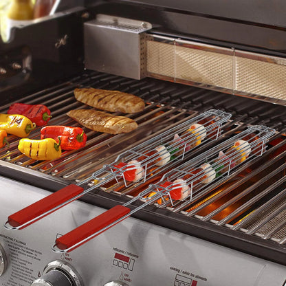 Cestello per Griglia con Manico in Legno