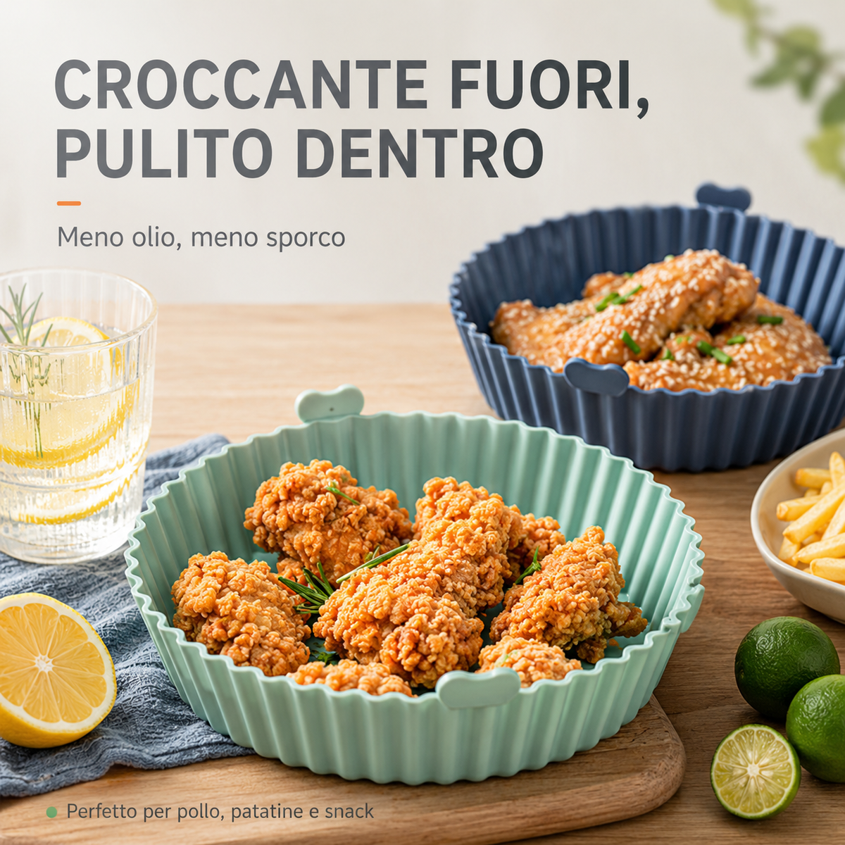 Tappetino da forno in silicone, teglia per carne, stampo per torte, tappetino da forno per friggitrice ad aria