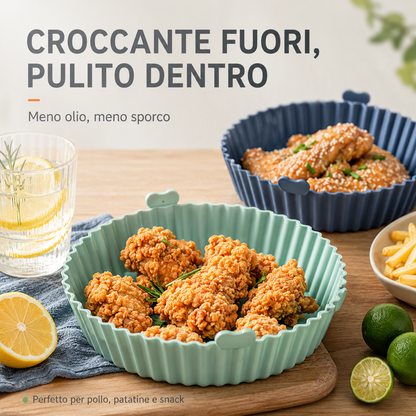 Tappetino da forno in silicone, teglia per carne, stampo per torte, tappetino da forno per friggitrice ad aria