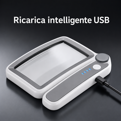 Lente pieghevole con luce LED