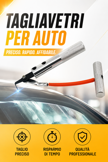 Kit di Rimozione Parabrezza Auto – Taglierina per Guarnizioni e Attrezzo di Smontaggio Vetro