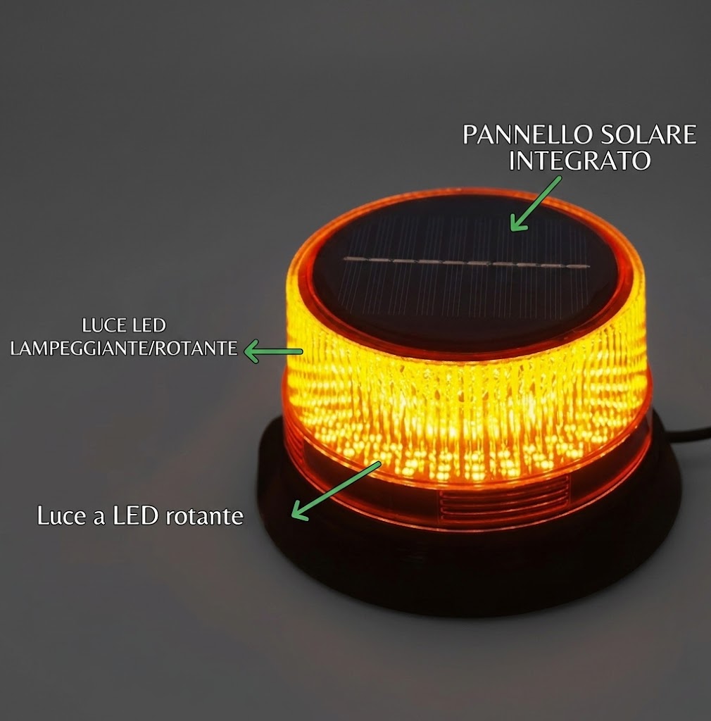 ⚡Luce di Emergenza Solare Magnetica per Veicoli