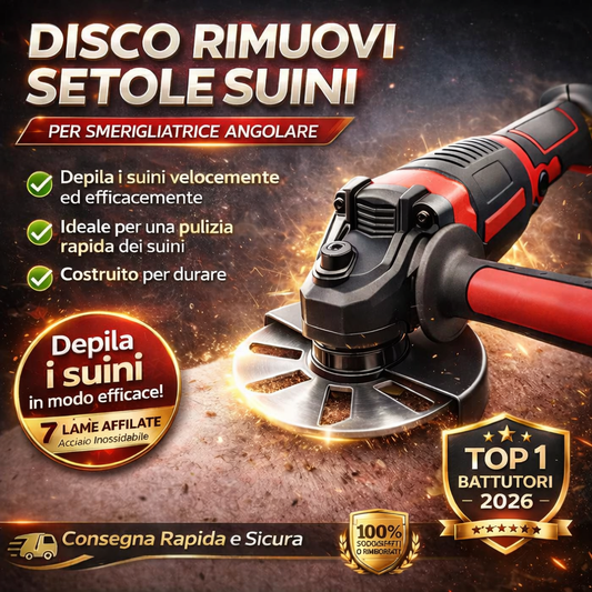 Disco per la rimozione dei peli di maiale