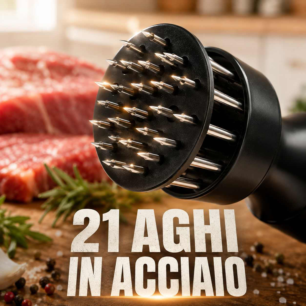 Batticarne ad Aghi in Acciaio
