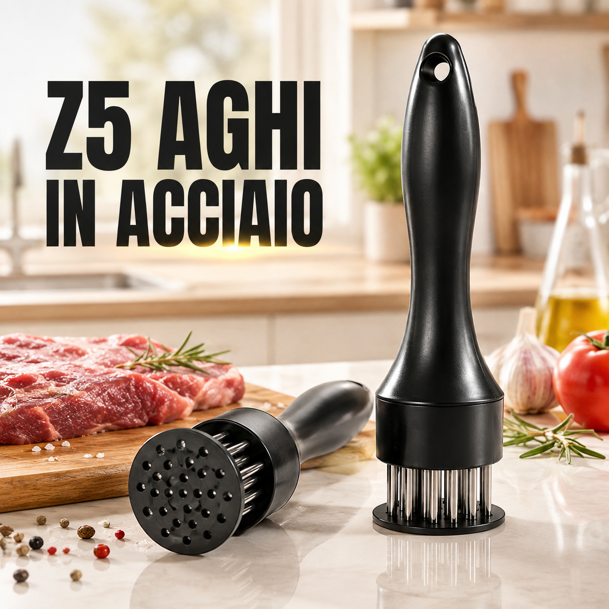 Batticarne ad Aghi in Acciaio
