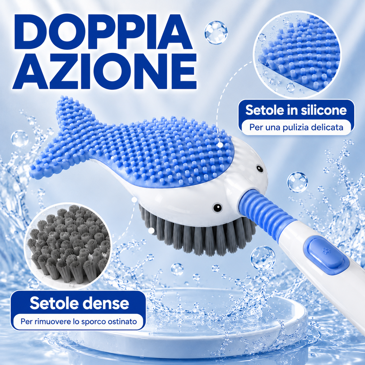 Spazzola Balena con Doppia Pulizia