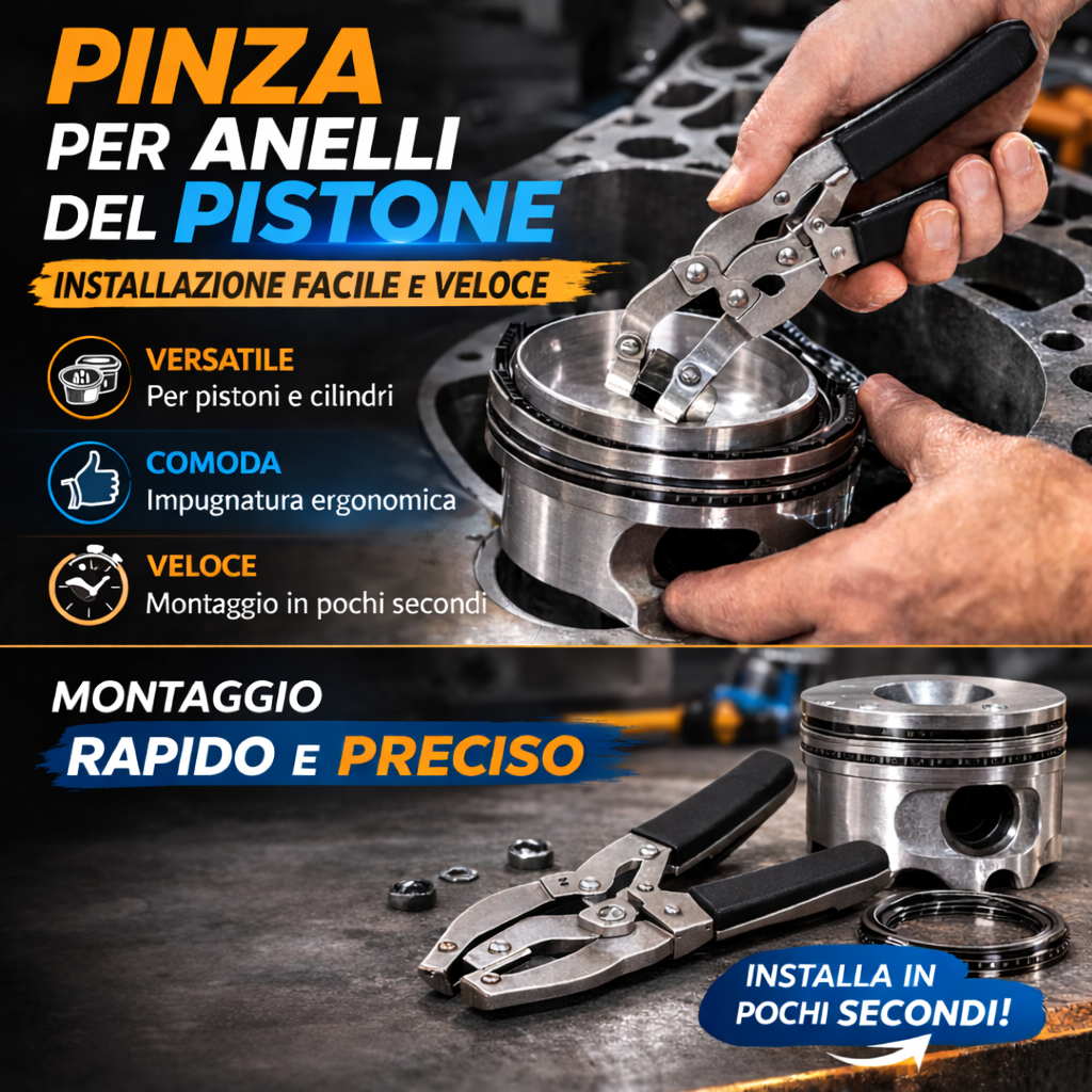Pinze professionali per fasce elastiche del pistone
