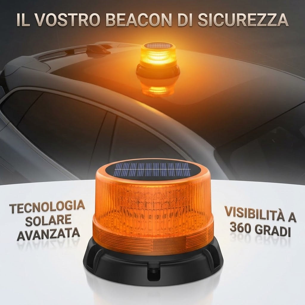 ⚡Luce di Emergenza Solare Magnetica per Veicoli