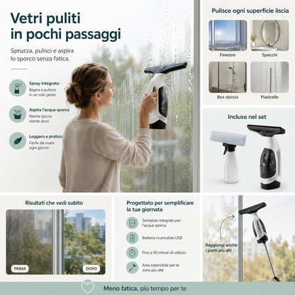 Lavavetri Elettrico con Spray e Aspirazione