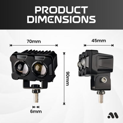 Faro fendinebbia mini super luminoso