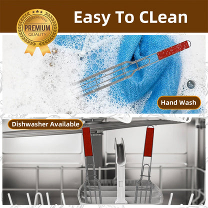 Cestello per Griglia con Manico in Legno