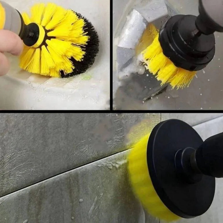 Kit 4 Spazzole per Trapano per Pulizia Profonda Multiuso