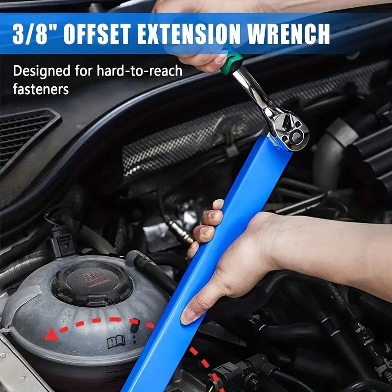 Chiave a cricchetto con prolunga decentrata