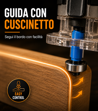 Set 4 Frese per Rifilatura Legno 6 mm