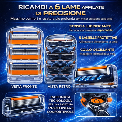 Lame a otto strati per una rasatura perfetta
