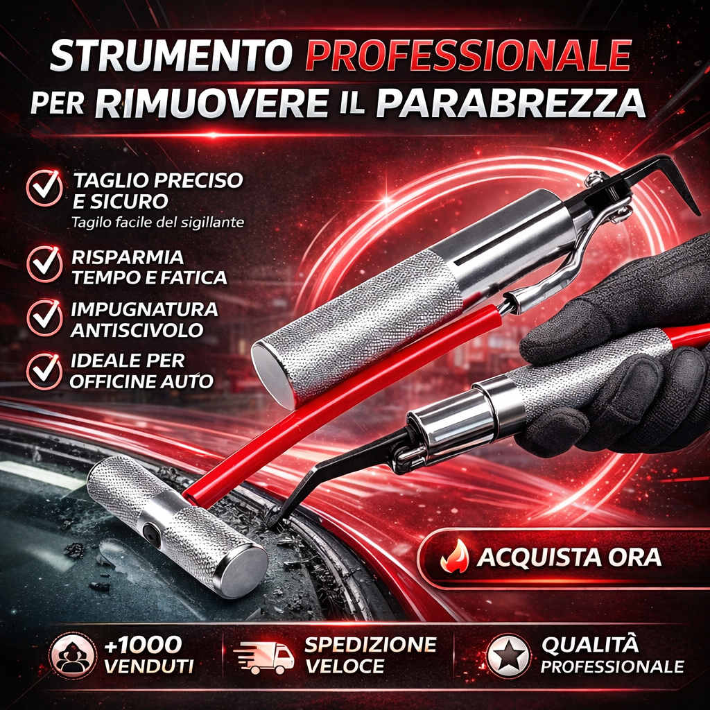 🚗 Strumento per rimuovere il parabrezza dell'auto