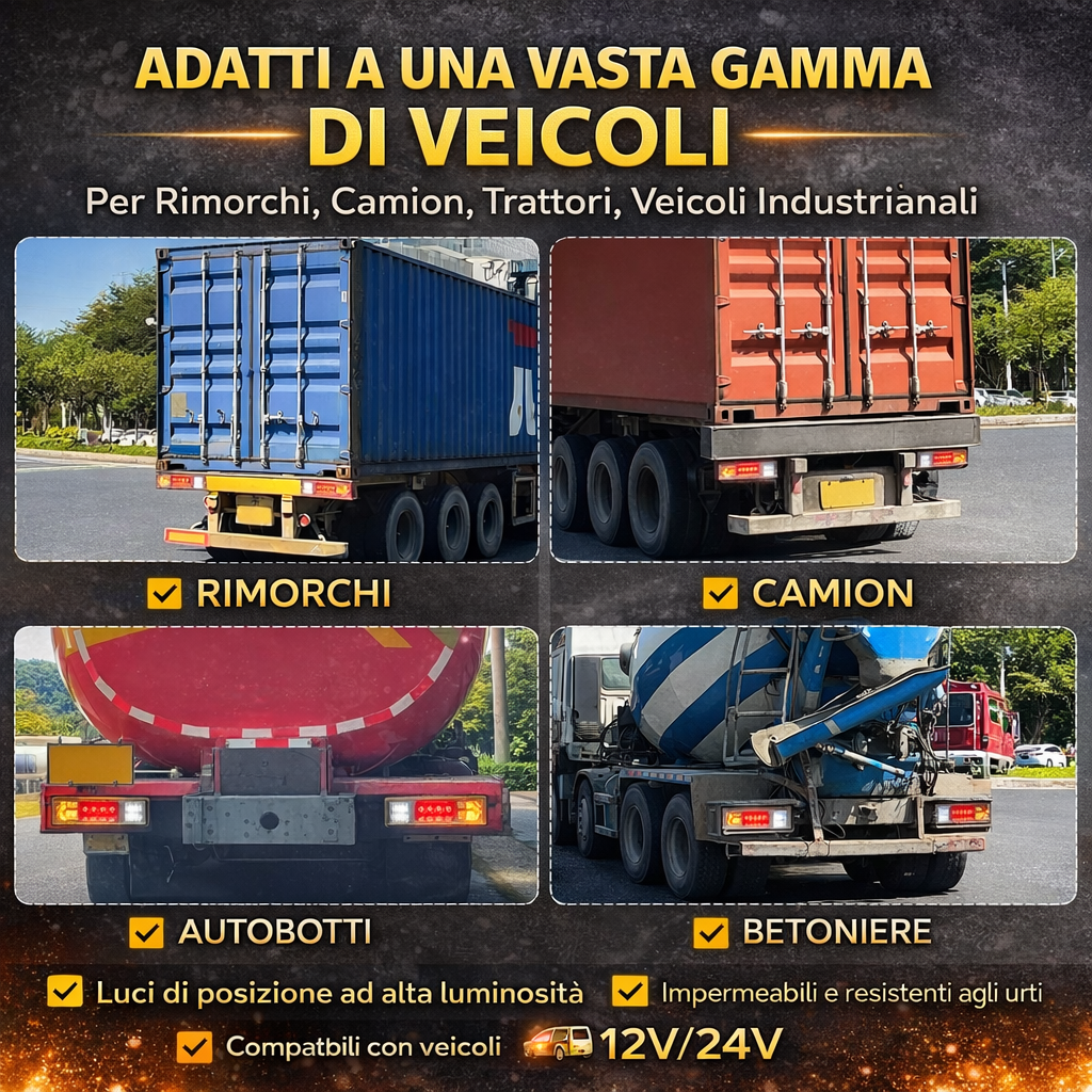 Fanale posteriore multiuso per camion a LED