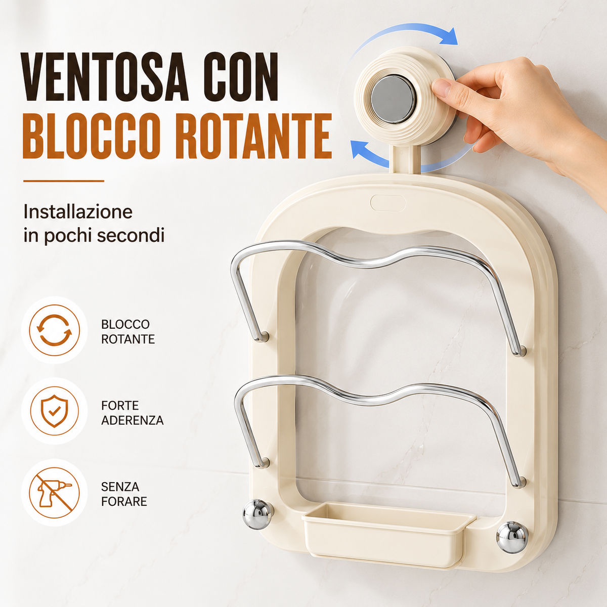 Supporto Per Coperchi Da Parete Con Ventosa