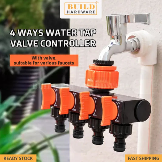 Raccordo per tubo da giardino a 4 vie