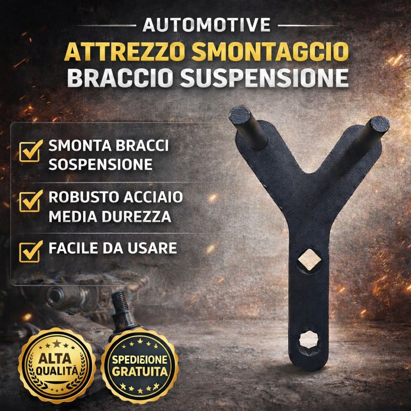Strumento per smontaggio braccio e giunto auto