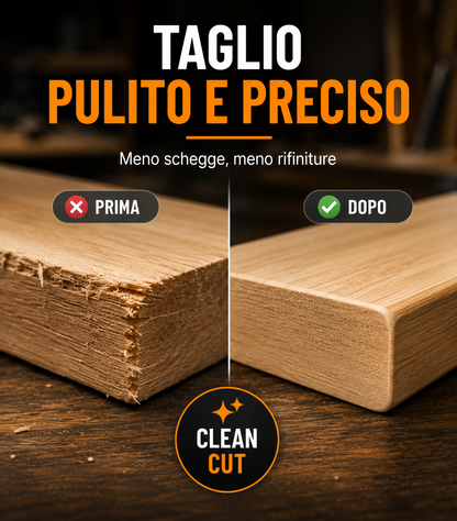 Set 4 Frese per Rifilatura Legno 6 mm