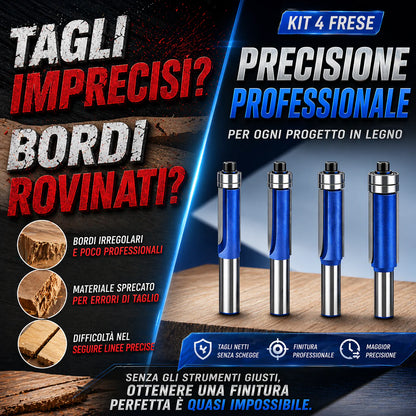 Set 4 Frese a Spianare – Doppio Cuscinetto🛠️