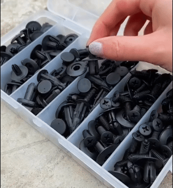 Kit Universale 100 Clip Auto con Attrezzo di Rimozione