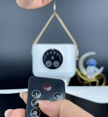 Ventilatore da soffitto portatile con luce LED e telecomando