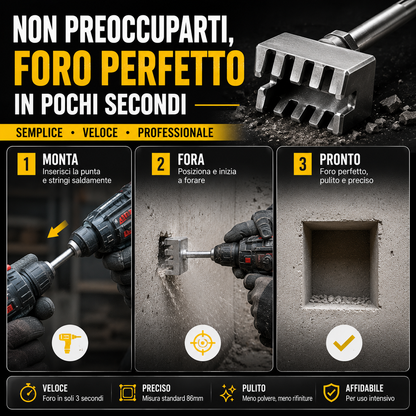 💥Punta Professionale 86MM per Scatole Elettriche💥