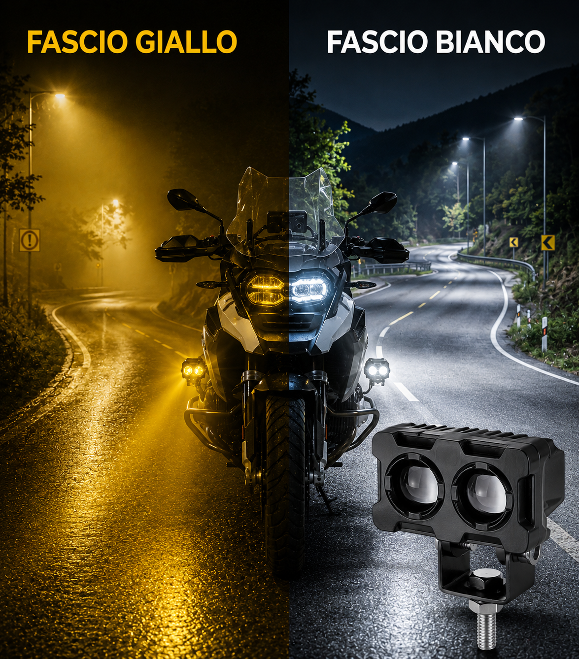 Faretti LED Moto Trattamento Mini Universali 12V 60W