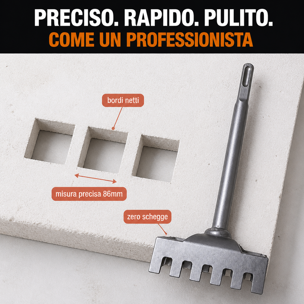 Fresa a tazza quadrata per muri 🔥