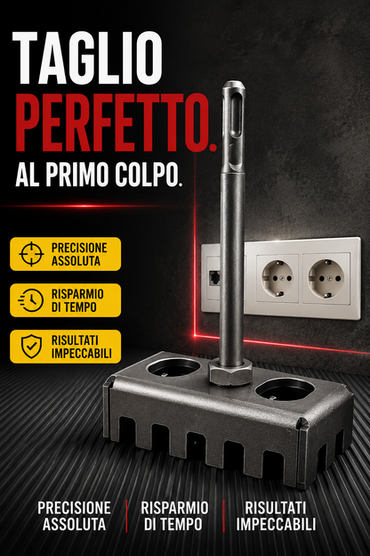 Fresa quadrata professionale per scasso muro, tracciatura tracce impianti elettrici e foro scatola 86