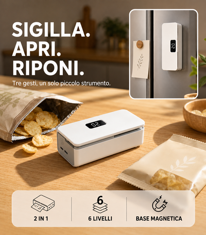 Mini Sigillatrice Portatile Ricaricabile per Sacchetti