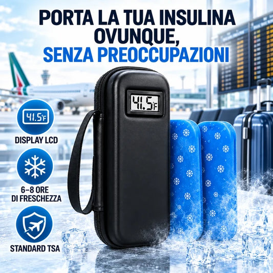 Astuccio Termico per Insulina con Display 💙