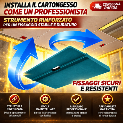 Piastra ausiliaria per l'installazione del cartongesso