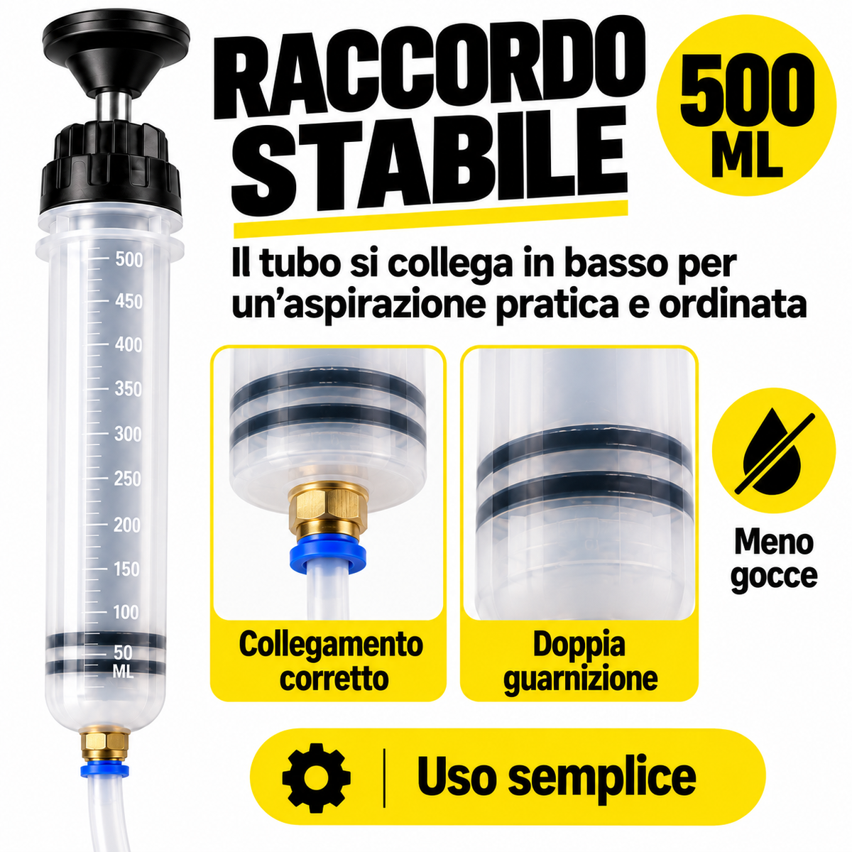 POMPA MANUALE PER ASPIRARE E TRAVASARE LIQUIDI