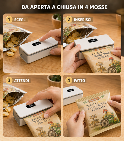 Mini Sigillatrice Portatile Ricaricabile per Sacchetti