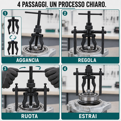 Estrattore Professionale a 3 Ganasce Reversibili per Cuscinetti